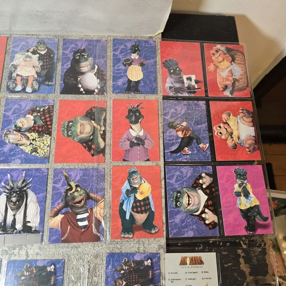 1992 Pro Set Dinosaurs Full Set 1-50 Plus 10 Puzzle Cards And 5 Trivia Cards